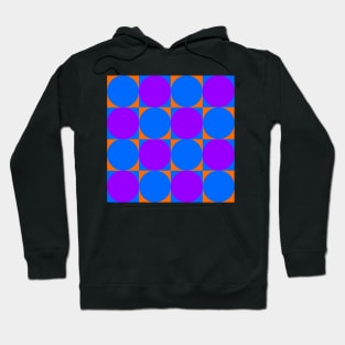 orange, purple and blue geometric pop art design pattern Hoodie